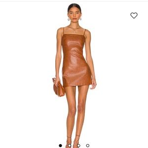 Croc Mini Dress in Tan Croc NWT